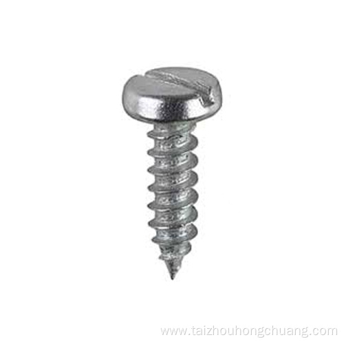 Pan Head Slotted Zinc Plated Screw Carbon Steel